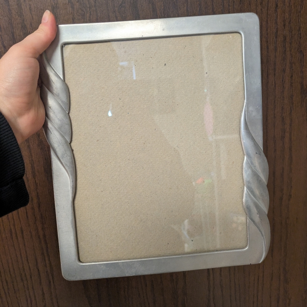 Fine Pewter Silver Picture Frame 8 X 10
